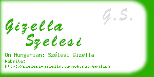 gizella szelesi business card