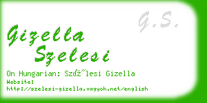 gizella szelesi business card